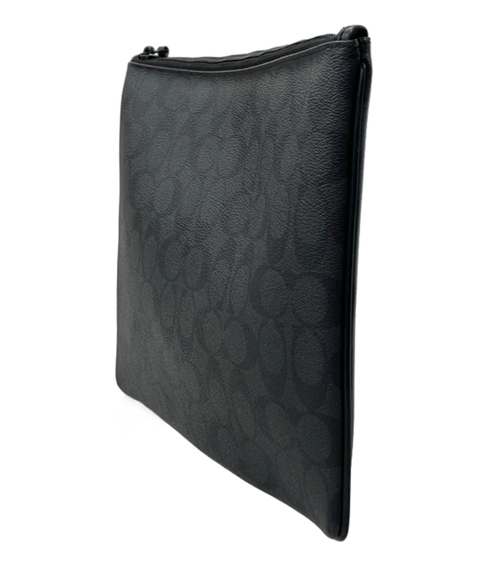 美品 コーチ クラッチバッグ セカンドバッグ シグネチャー F25520 メンズ COACH