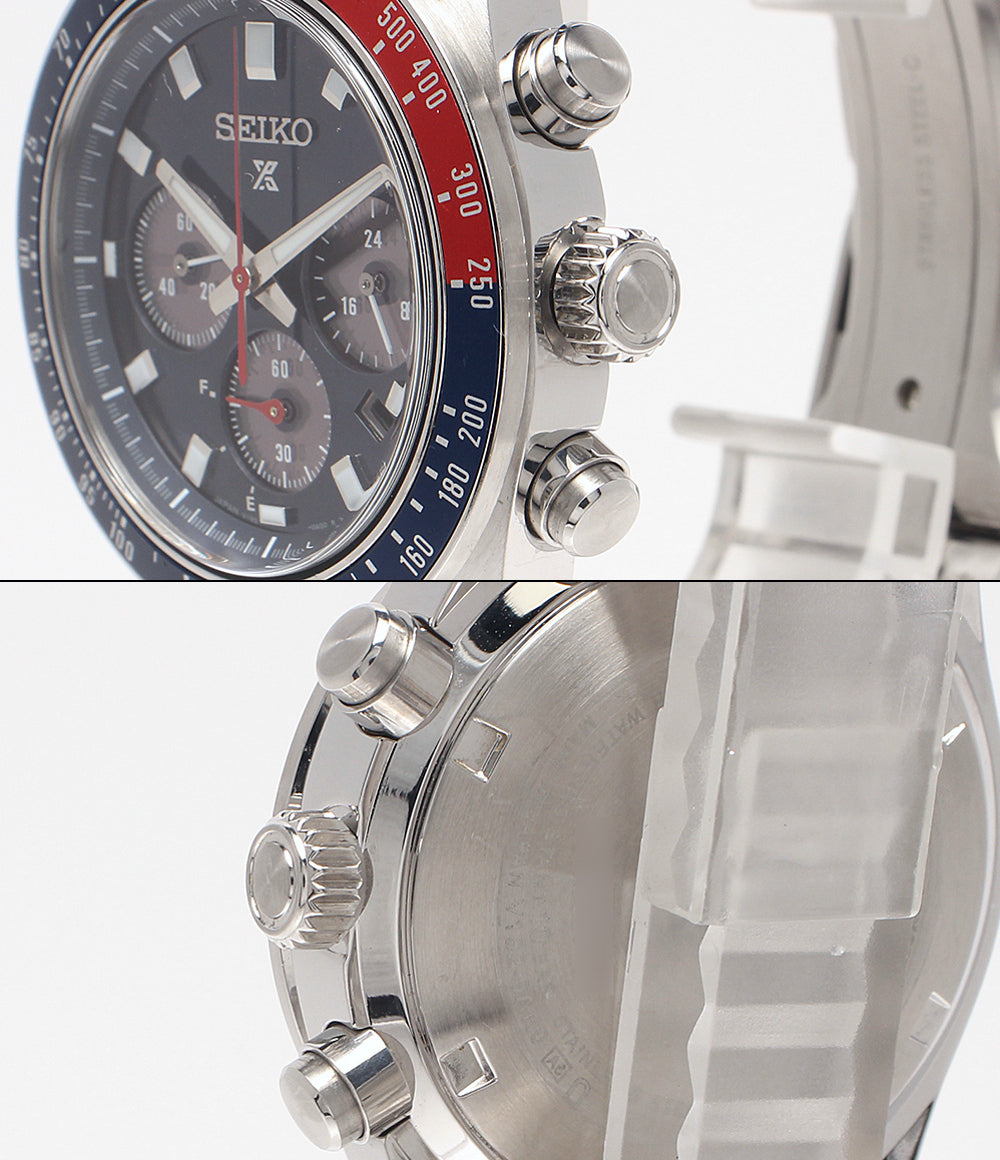 SEIKO 腕時計 プロスペックス スピードタイマー ソーラー ネイビー V192-0AH0 メンズ セイコー
