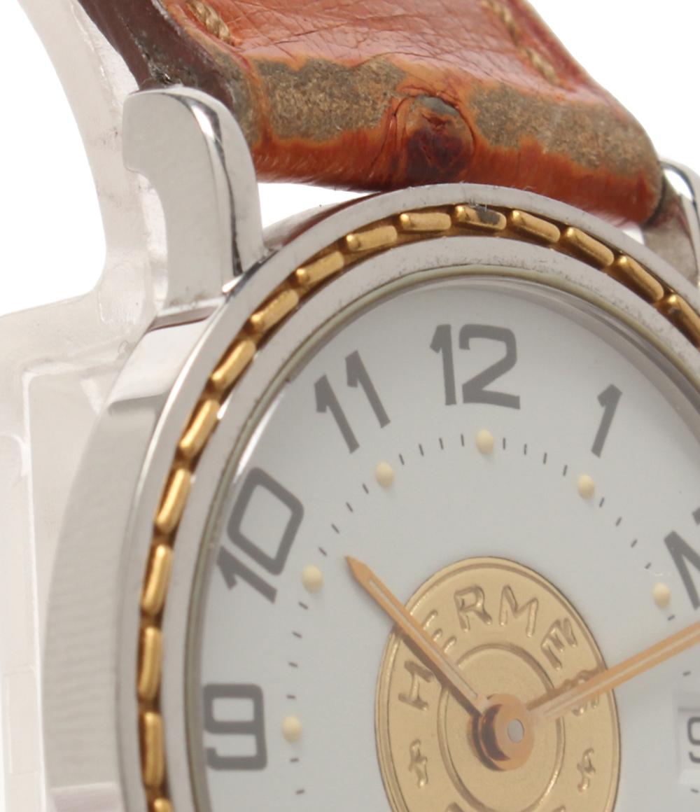 HERMES 腕時計 セリエ クオーツ ホワイト メンズ エルメス