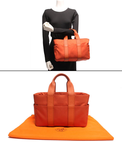 エルメス  トートバッグ シルバー金具 アカプルコPM トワルシェブロン オレンジ    レディース   HERMES