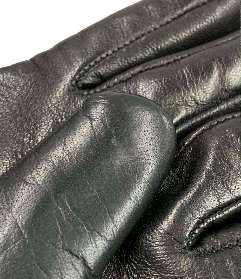 サルヴァトーレフェラガモ レザー手袋 カシミヤ100% レディース Salvatore Ferragamo