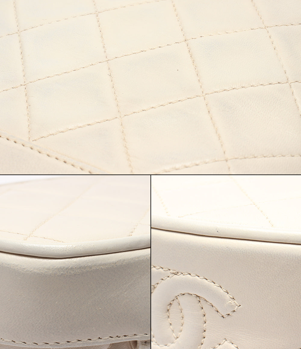 CHANEL チェーンショルダーバッグ バニティケース ゴールド金具 マトラッセ シングルチェーン ラムスキン 1番台 レディース シャネル