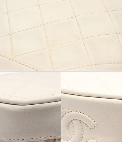 CHANEL チェーンショルダーバッグ バニティケース ゴールド金具 マトラッセ シングルチェーン ラムスキン 1番台 レディース シャネル