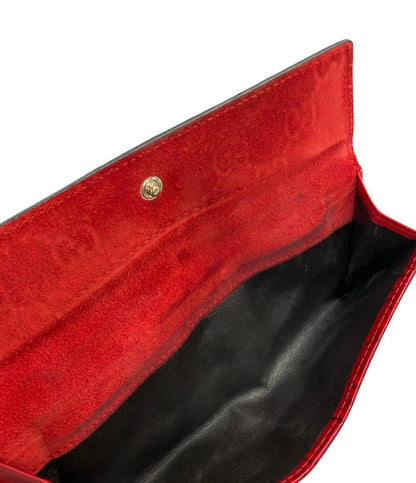 GUCCI ダブルホック 二つ折り長財布 エナメル グッチシマ 203550 0959 レディース グッチ