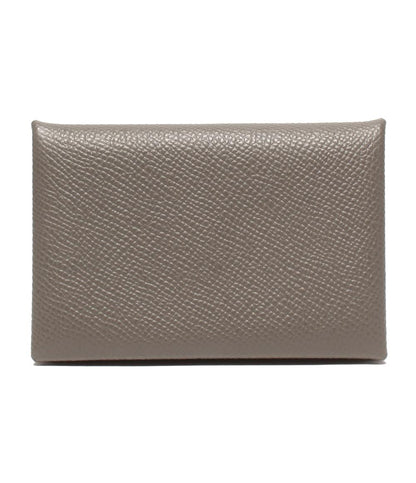美品 HERMES カードケース U刻印 シルバー金具 カルヴィ レディース メンズ エルメス