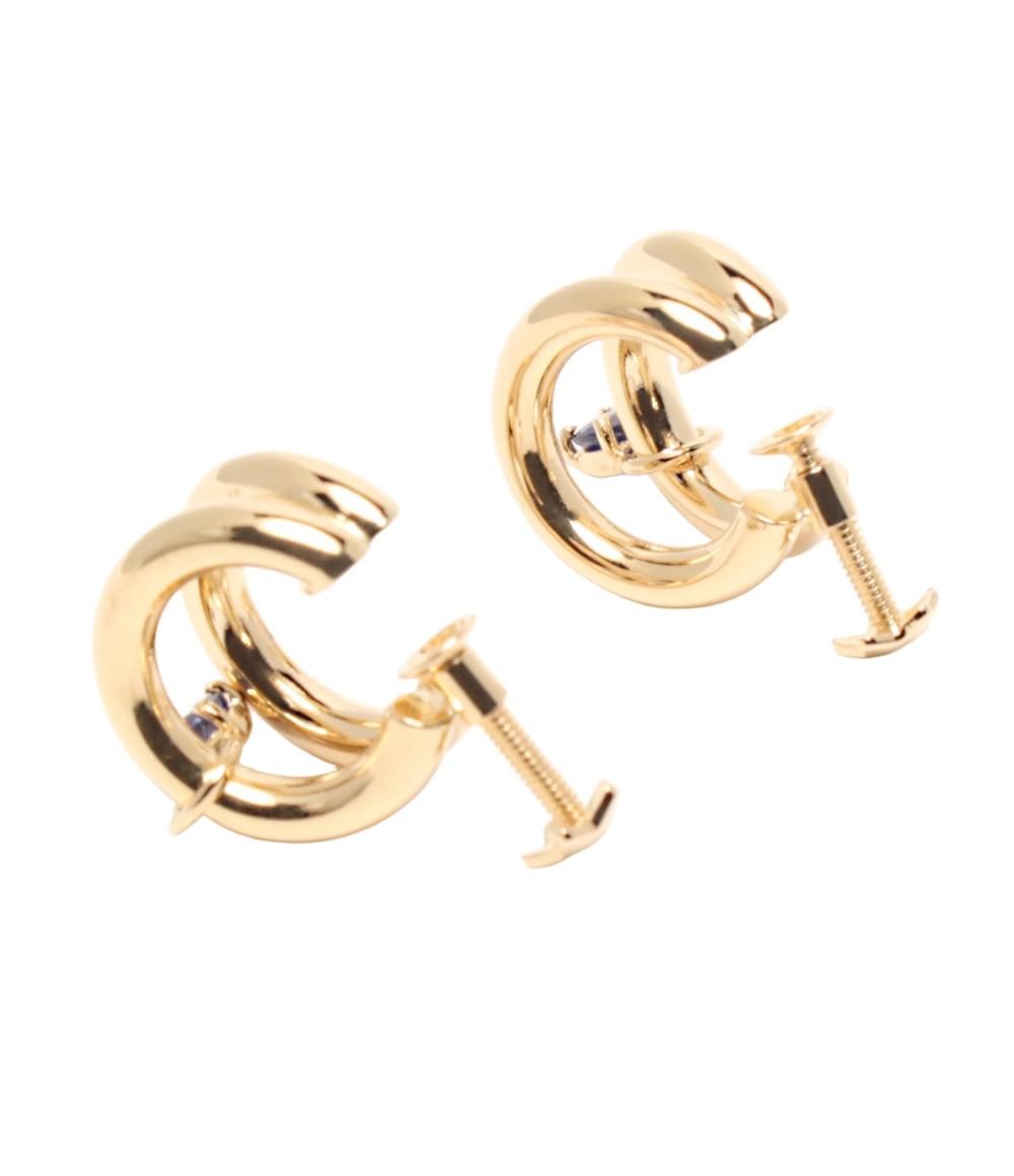 美品 スタージュエリー イヤリング K18 サファイア レディース STAR JEWELRY