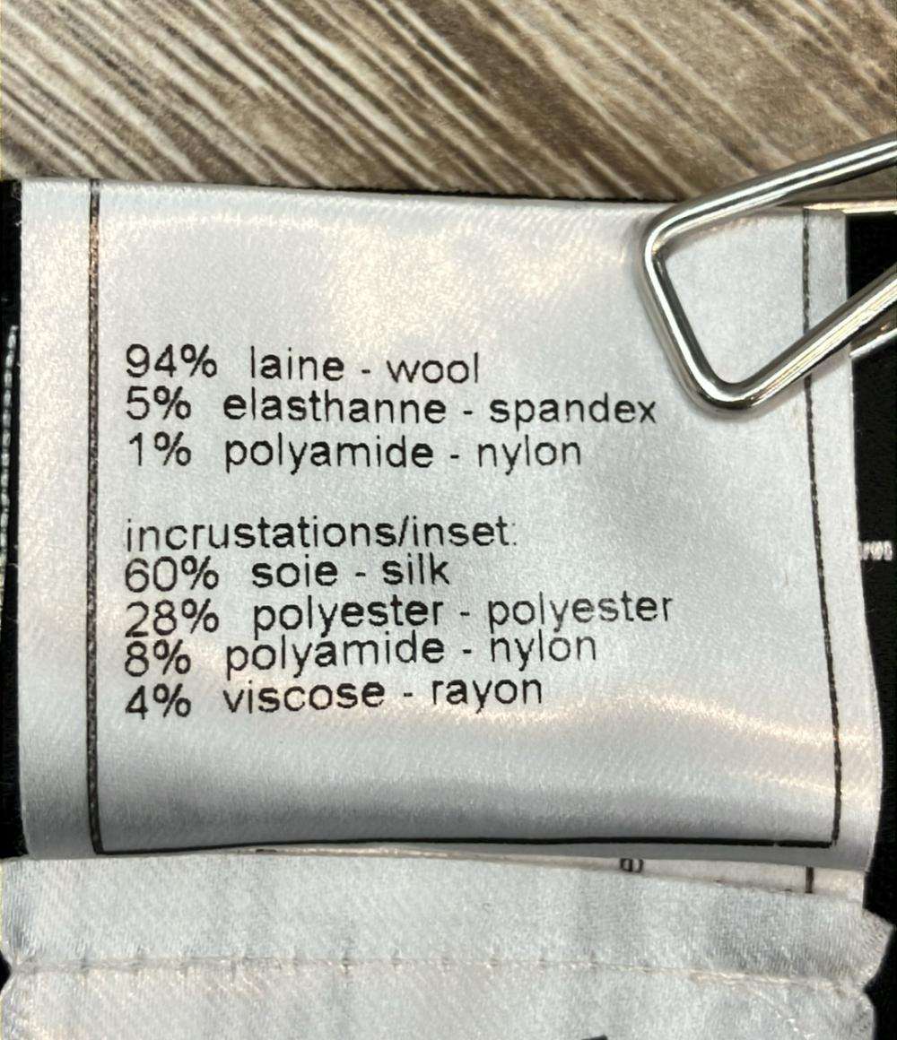 CHANEL パンツ ブラック キルティング ポケット P24279W03390