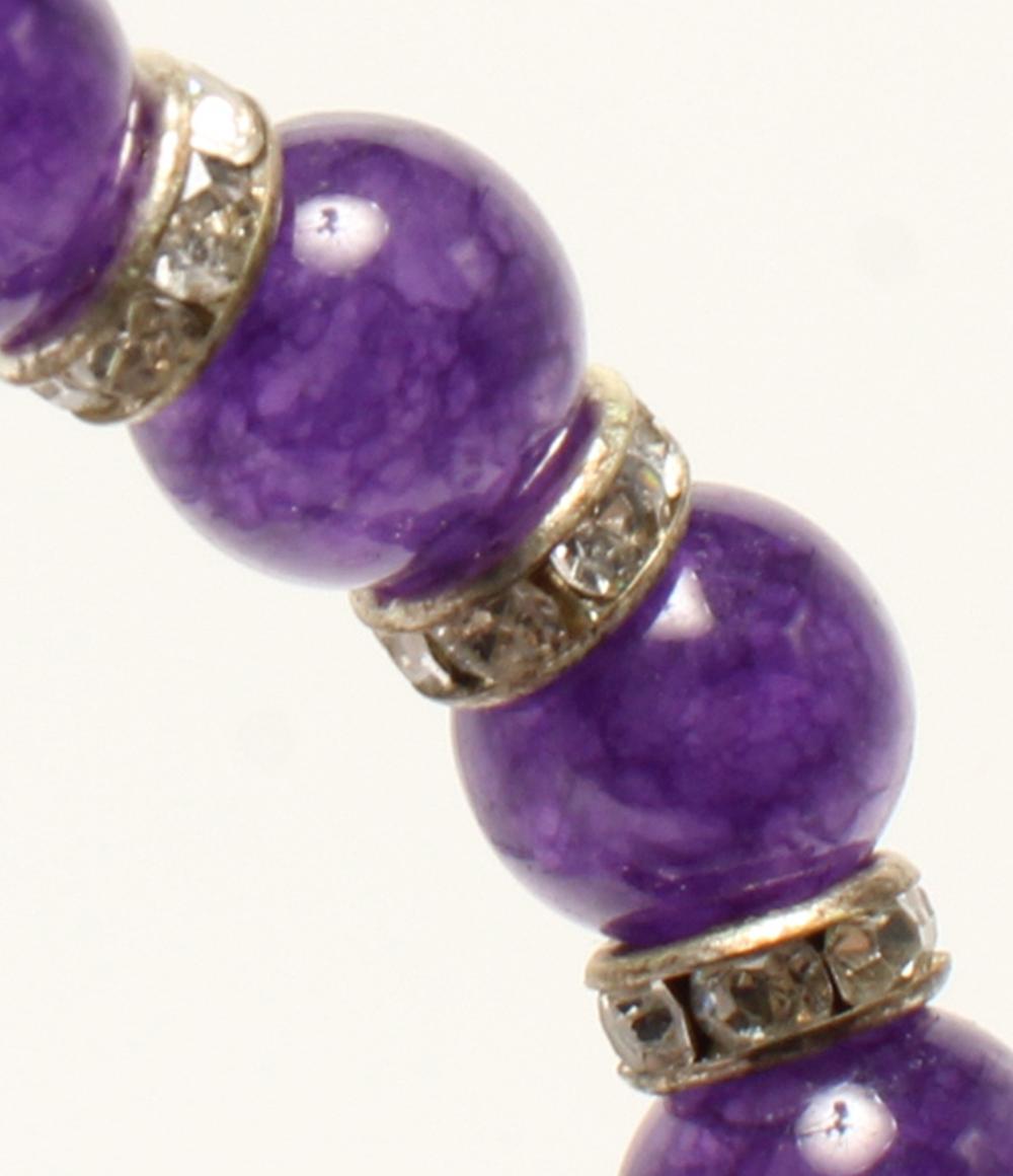 ブレスレット 3点セット ローズクォーツ アメジスト ハウライト レディース