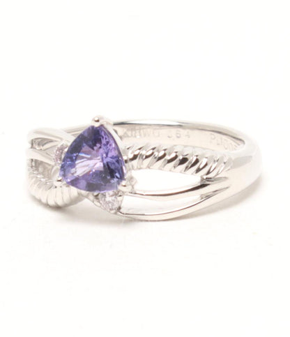 美品 リング 指輪 K18WG タンザナイト 0.64ct ピンクダイヤ 0.05ct レディース SIZE 11号