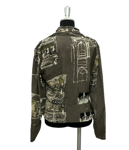 HERMES ツイルレーヌ長袖ブラウス シルク100% SH303 レディース SIZE 38 (M) エルメス