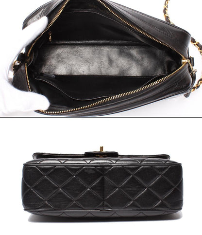 シャネル チェーンショルダーバッグ シングルチェーン 斜め掛け 肩掛け ゴールド金具 ラムスキン マトラッセ レディース CHANEL