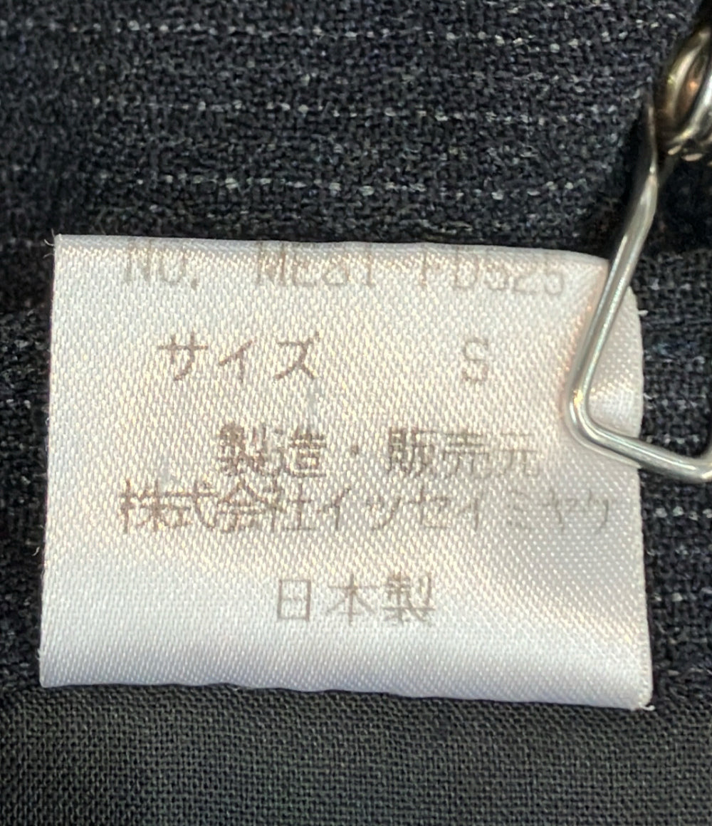 ISSEY MIYAKE MEN スタンドカラージャケット フロントボタン ネイビー ウール ME81-FD525 メンズ SIZE S イッセイミヤケ メン