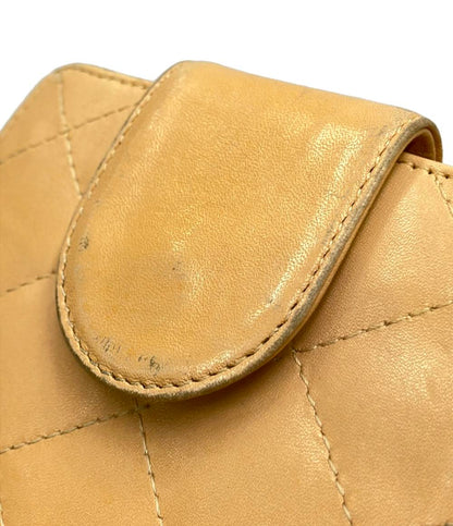 CHANEL 二つ折り財布 シルバー金具 10番台 カンボン レディース シャネル