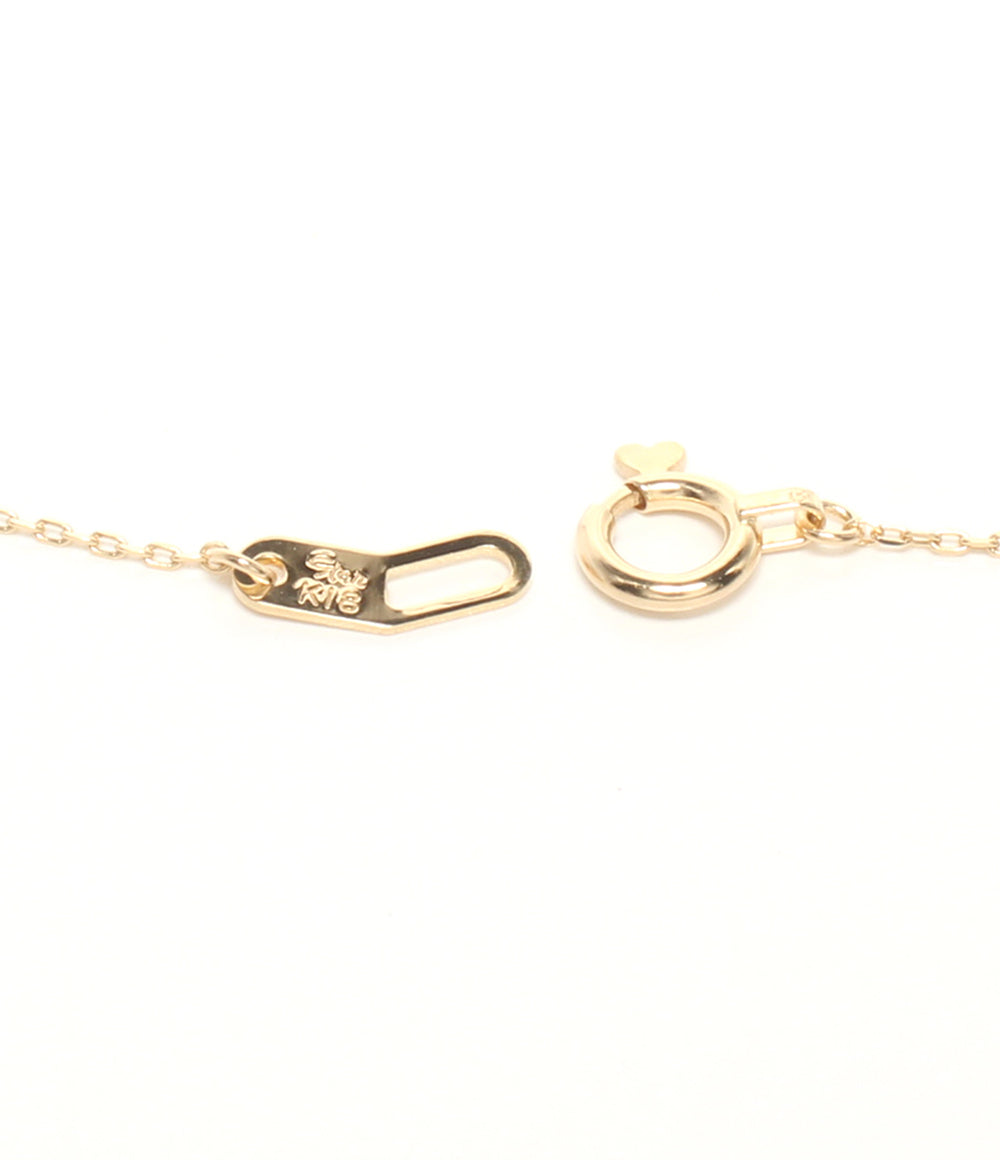美品 STAR JEWELRY ネックレス K18 ペリドット ダイヤ 0.02ct レディース スタージュエリー