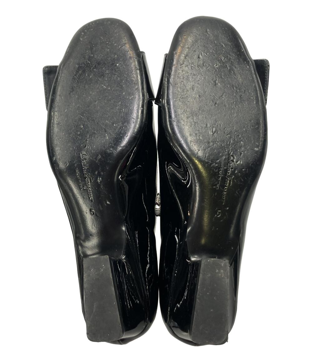 Salvatore Ferragamo ラウンドトゥエナメルパンプス レディース SIZE 5 22.5 サルヴァトーレフェラガモ