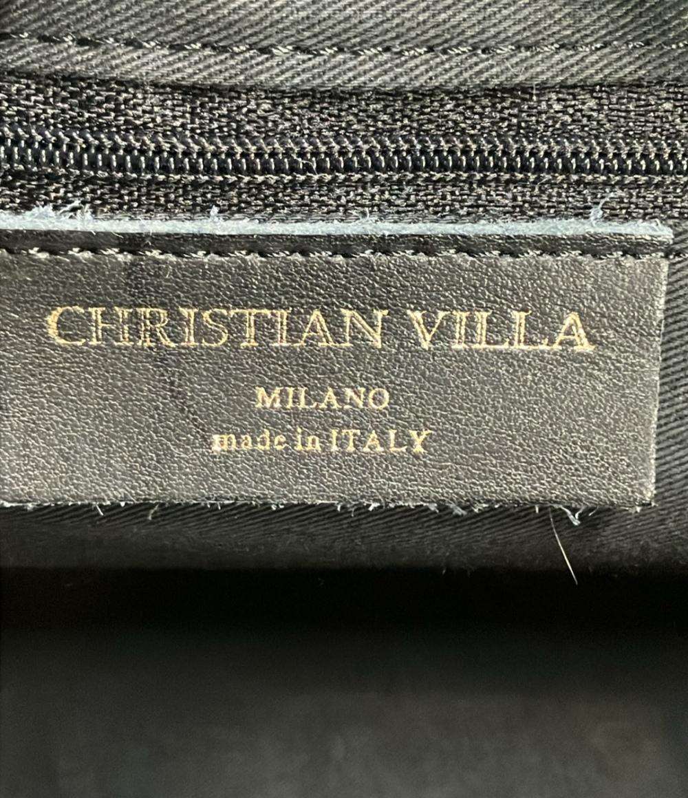 CHRISTIAN VILLA ハンドバッグ ショルダーバッグ バケツ型 2WAY 斜め掛け レザー レディース クリスチャンヴィラ