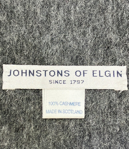 美品 Johnstons of Elgin ストール カシミヤ100% 大判 ブロックチェック柄 レディース ジョンストンズ オブ エルガン