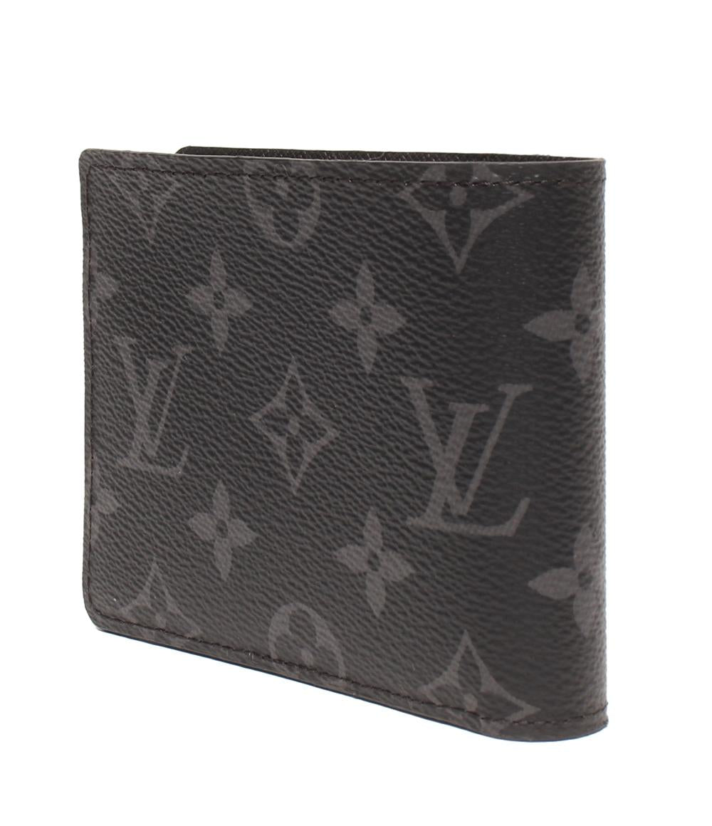 美品 LOUIS VUITTON 二つ折り財布 ポルトフォイユ･ミュルティプル モノグラムエクリプス M61695 メンズ ルイ・ヴィトン