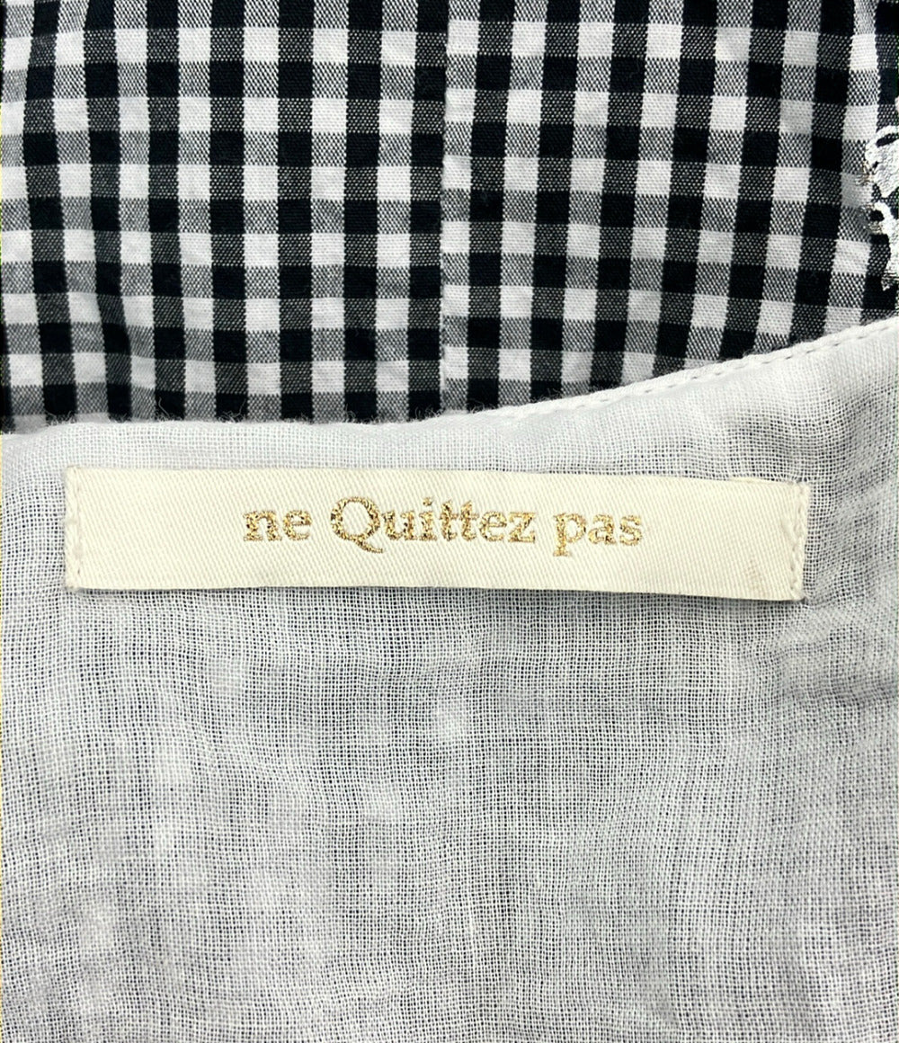 NE QUITTEZ PAS ノースリーブ ポプリン フォイル プリント バルーン トップ レディース ヌキテパ