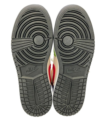 美品 ナイキ ミドルカットスニーカー エア ジョーダン 1 MID SE GS DR6957-100 キッズ SIZE 24.0 NIKE