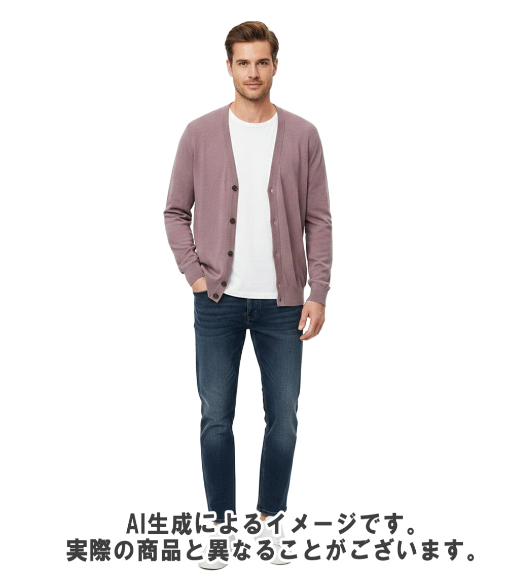 Maison Martin Margiela 長袖カーディガン  エルボーパッチ くすみパープル S30HA0582 Fab メンズ SIZE S メゾンマルタンマルジェラ
