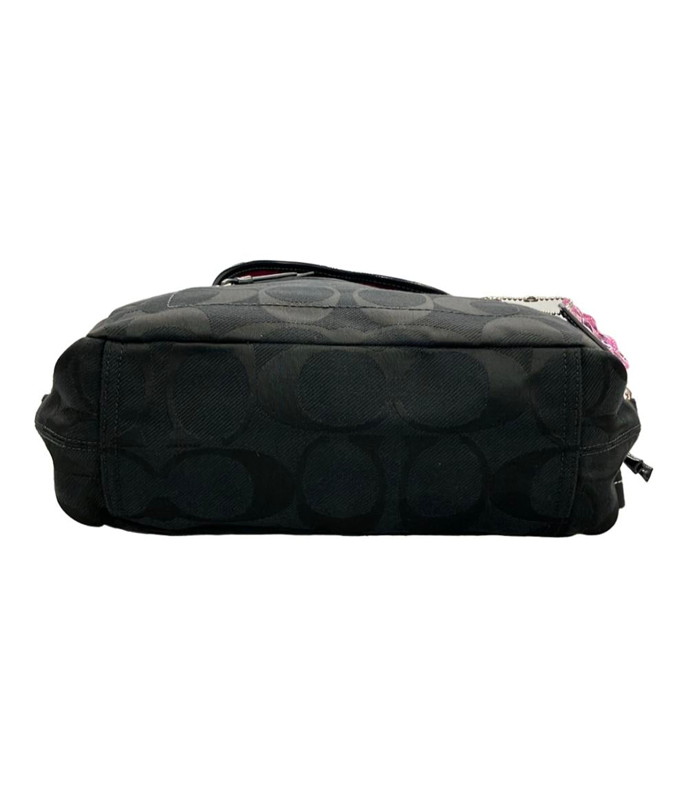 美品 コーチ リュック キャンバス エナメル シグネチャー F16548 レディース COACH