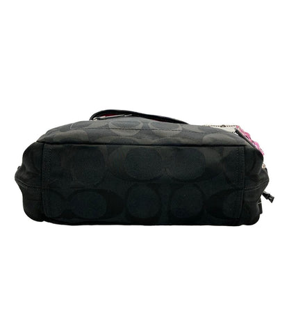 美品 コーチ リュック キャンバス エナメル シグネチャー F16548 レディース COACH