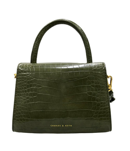 CHARLES&KEITH ハンドバッグ ショルダーバッグ 2WAY 斜め掛け クロコ型押し レディース チャールズ＆キース