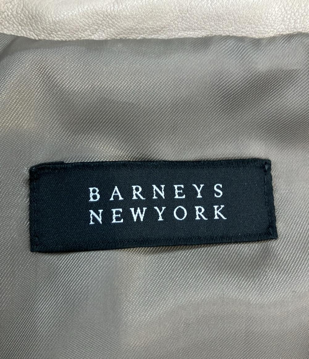 BARNEYS NEW YORK シングルライダースジャケット 羊革 レディース SIZE 38 (S) バーニーズ ニューヨーク —