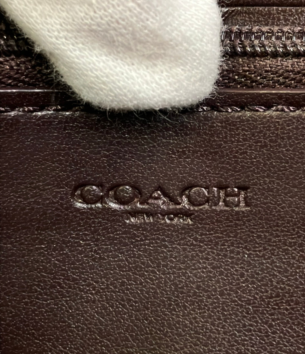 COACH ラウンドファスナー長財布 ミニシグネチャー レディース コーチ