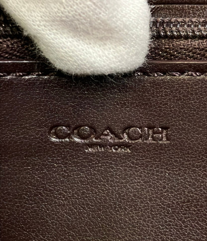 COACH ラウンドファスナー長財布 ミニシグネチャー レディース コーチ