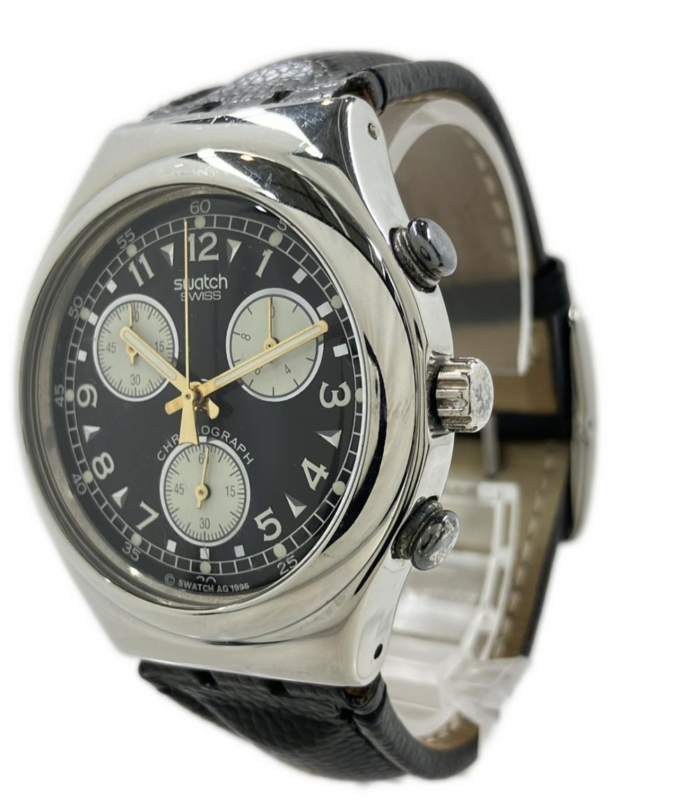 スウォッチ 腕時計 クオーツ ブラック メンズ Swatch