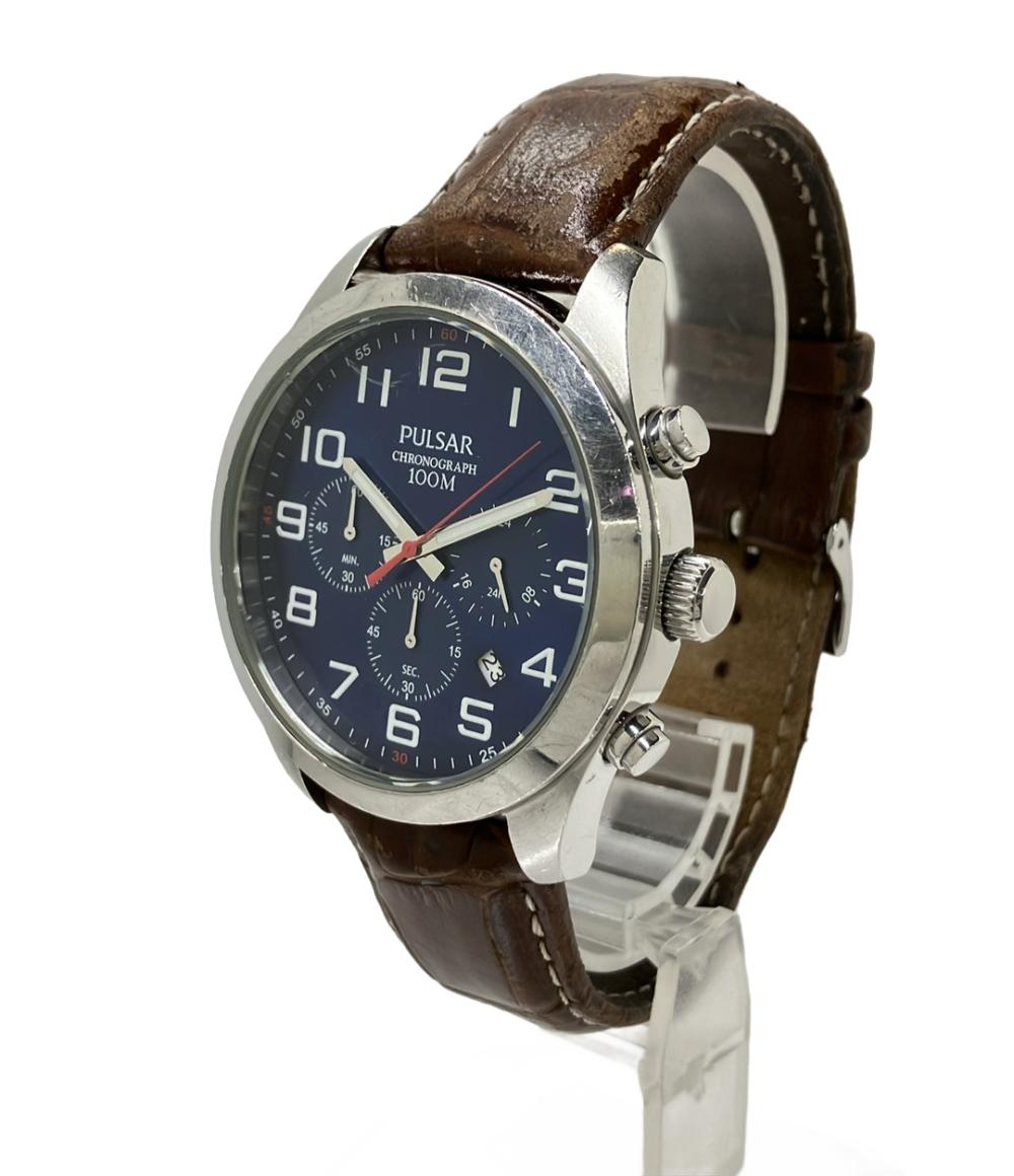 PULSAR 腕時計 クオーツ ブルー VD53-X188 メンズ パルサー