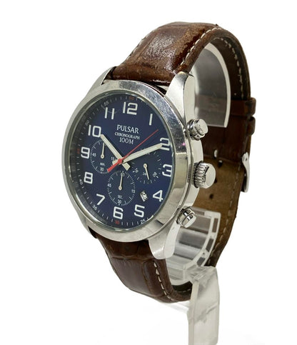 PULSAR 腕時計 クオーツ ブルー VD53-X188 メンズ パルサー