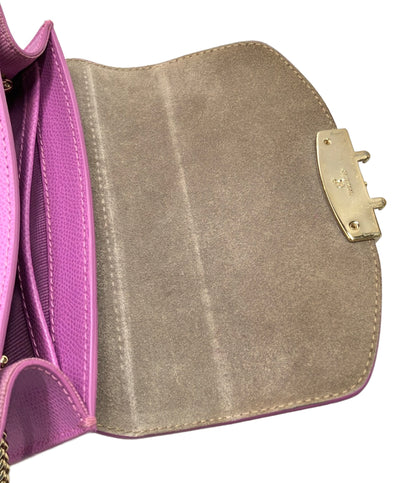 美品 FURLA ショルダーバッグ 斜め掛け チェーン レディース フルラ