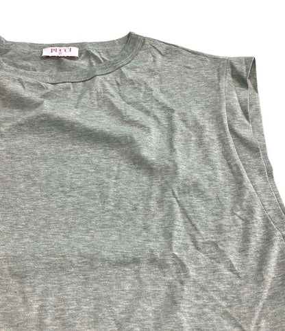 美品 エミリオ・プッチ ノースリーブTシャツ リボン付き レディース SIZE L Emilio Pucci