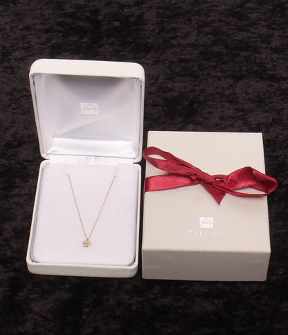 美品 TAKE-UP ネックレス K18 ダイヤ 0.13ct レディース テイクアップ