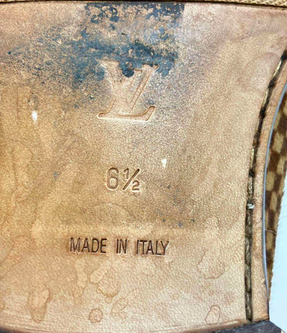 ルイ・ヴィトン ハラコ ローファー ダミエ柄 メンズ SIZE 6 1/2 (S) LOUIS VUITTON