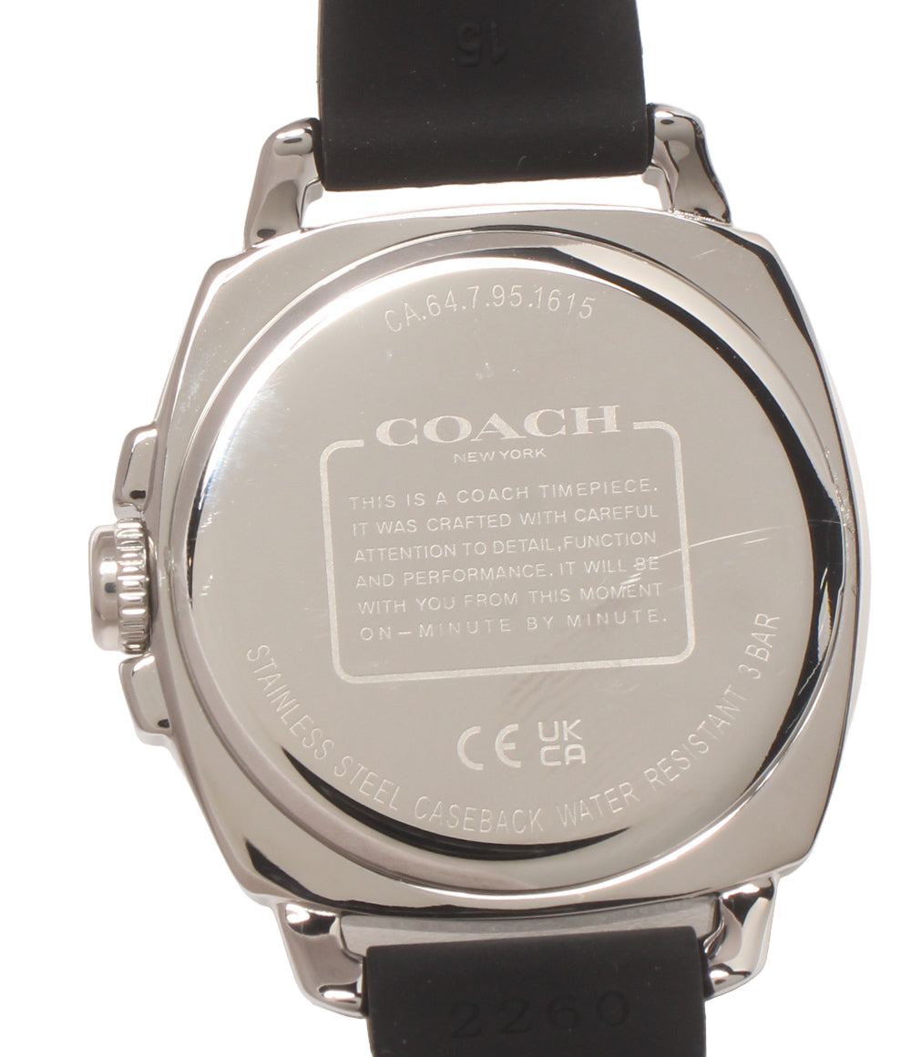 美品 COACH 腕時計 ミニシグネチャー クオーツ シルバー CA.64.7.95.1615 レディース コーチ