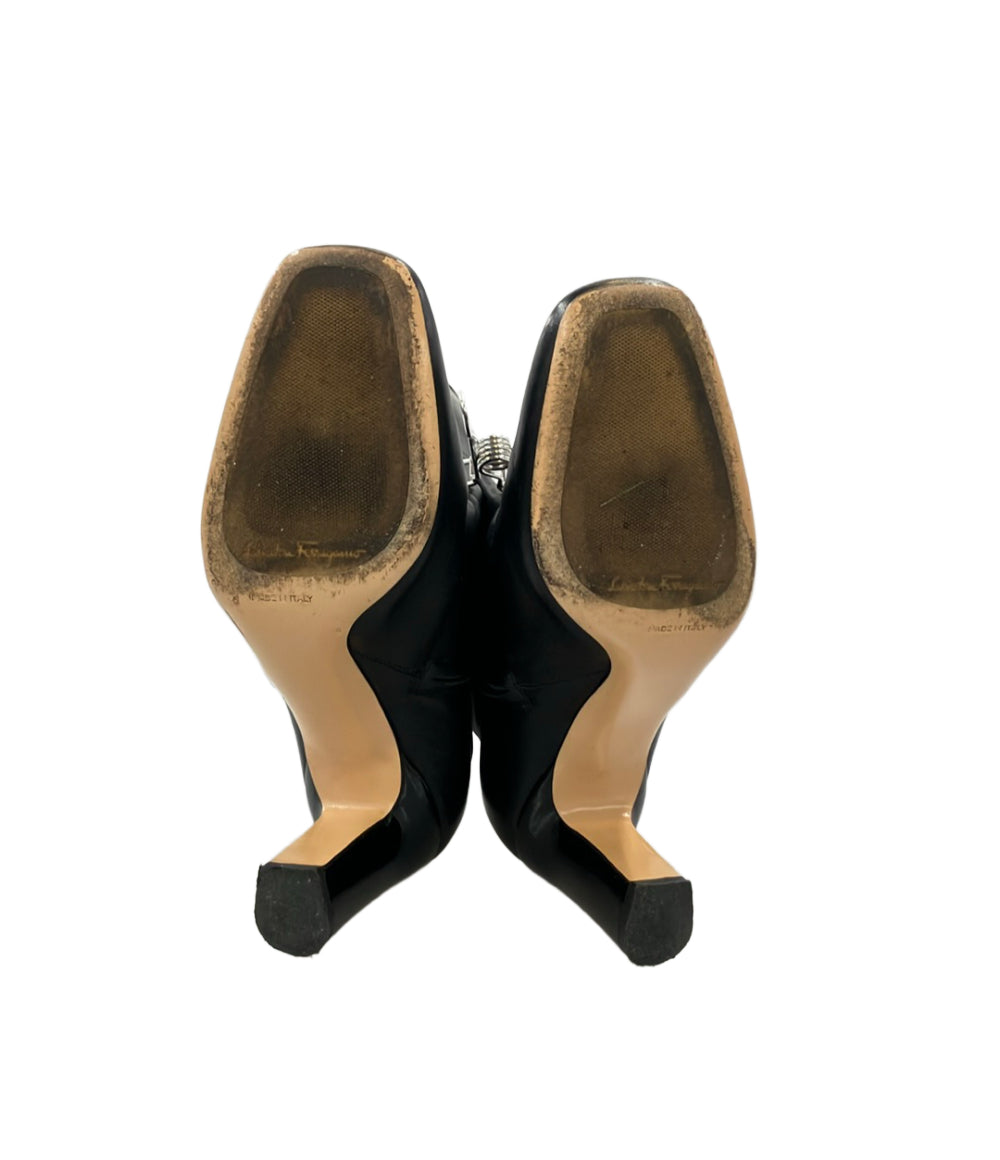 Salvatore Ferragamo ロングブーツ ガンチーニ レディース SIZE 6 1/2 D サルヴァトーレフェラガモ