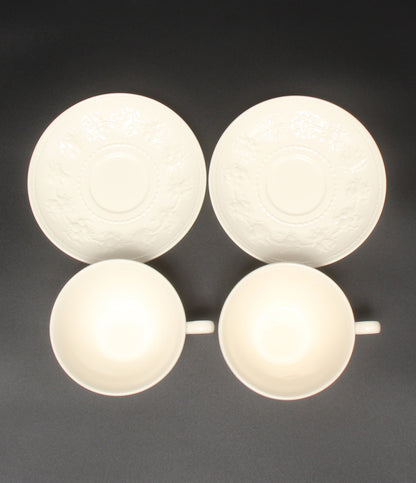 WEDGWOOD カップ＆ソーサー 2客セット ペア フェスティビティ アイボリー ウェッジウッド
