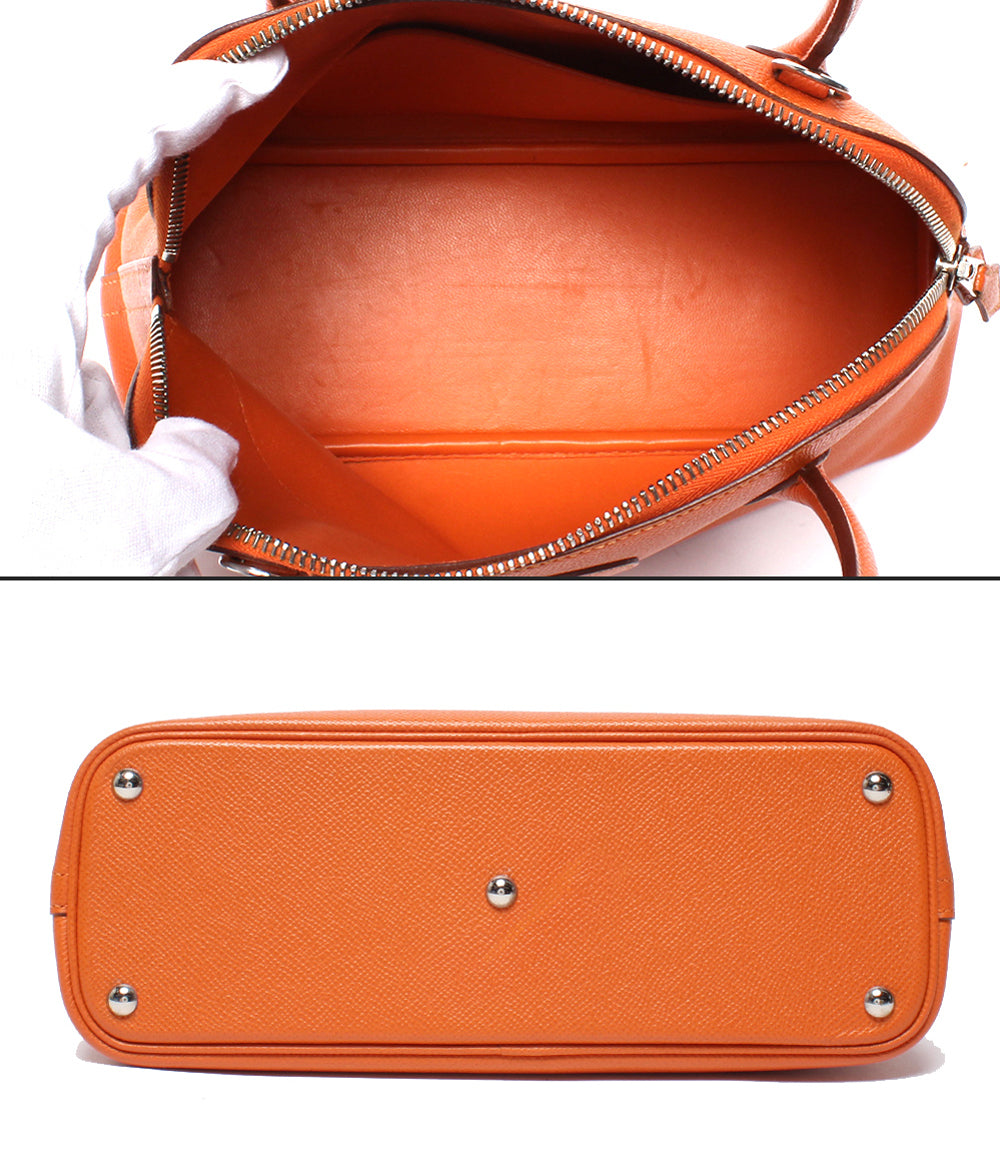 HERMES 2way ハンドバッグ ショルダーバッグ □R刻印 シルバー金具 ヴォーエプソン 肩掛け ボリード27 レディース エルメス