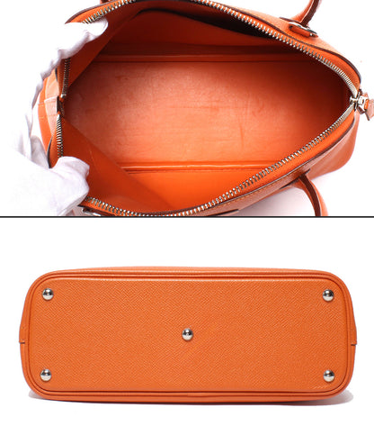 HERMES 2way ハンドバッグ ショルダーバッグ □R刻印 シルバー金具 ヴォーエプソン 肩掛け ボリード27 レディース エルメス