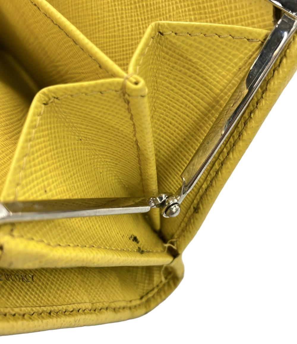 PRADA 三つ折り財布 がま口 レザー レディース プラダ