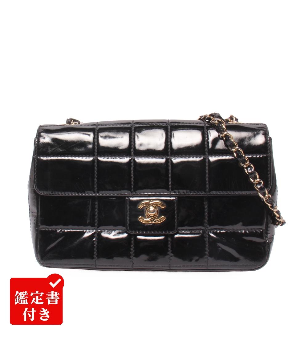 CHANEL チェーンショルダーバッグ シングルフラップ シングルチェーン ゴールド金具 チョコバー レディース シャネル
