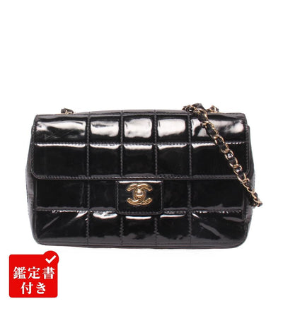 CHANEL チェーンショルダーバッグ シングルフラップ シングルチェーン ゴールド金具 チョコバー レディース シャネル