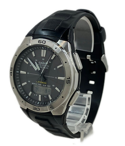 CASIO 腕時計 ウェーブセプター ソーラー ブラック WVA-470 メンズ カシオ