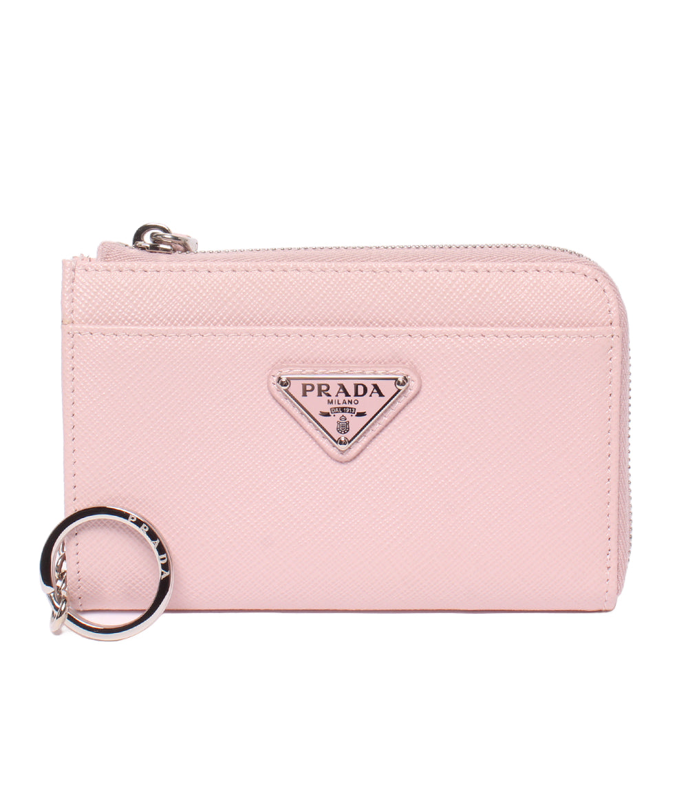 美品 PRADA コインケース カードケース キーリング付き 1PP122 レディース プラダ