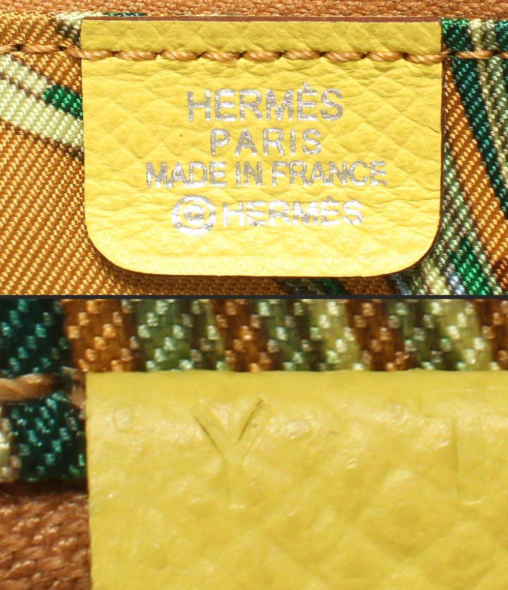 エルメス ラウンドファスナー長財布 Y刻印 シルバー金具 シルクイン アザップロング レディース HERMES