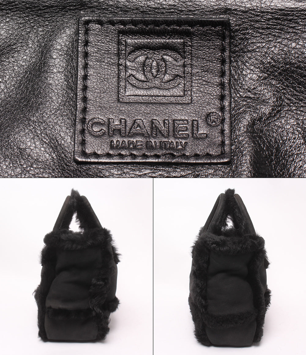 CHANEL トートバッグ シルバー金具 11番台 ムートン ファー レディース シャネル